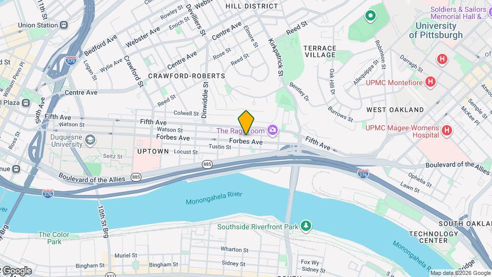 2013 Forbes Ave Map and Location Details