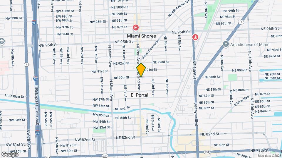 8931 NE 2nd Ave, Unit 3 Map and Location Details