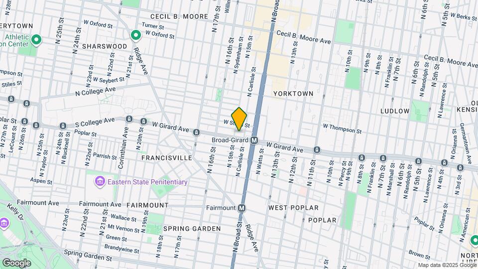 1427 W Girard Ave Map and Location Details