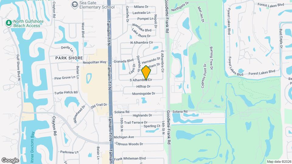 1222 S Alhambra Cir Map and Location Details