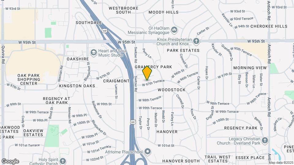 10108 W 97th Terrace Map and Location Details