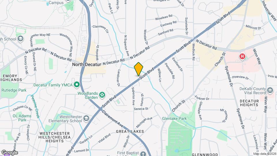 1128 Scott Blvd Map and Location Details