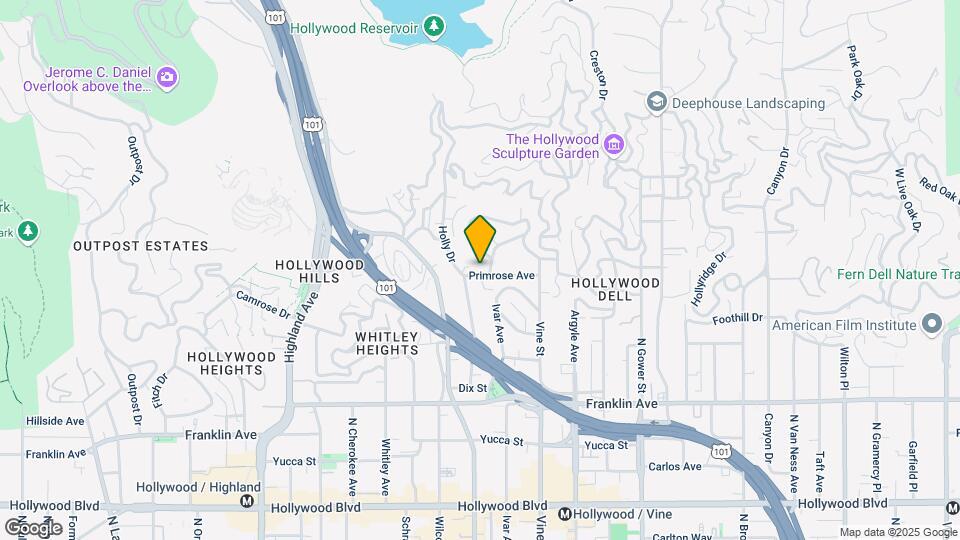6409 Primrose Ave Map and Location Details