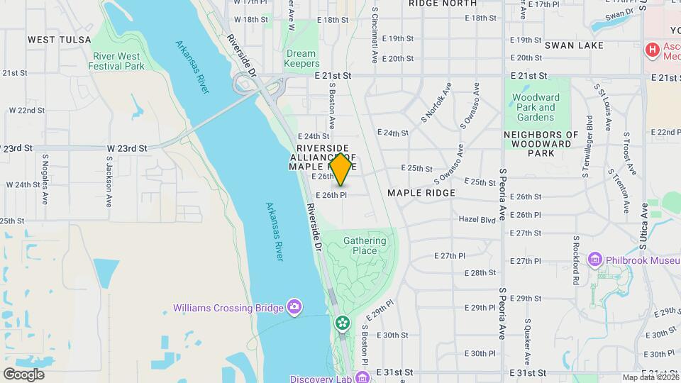 109 E 26th Pl, Unit Front House Map and Location Details