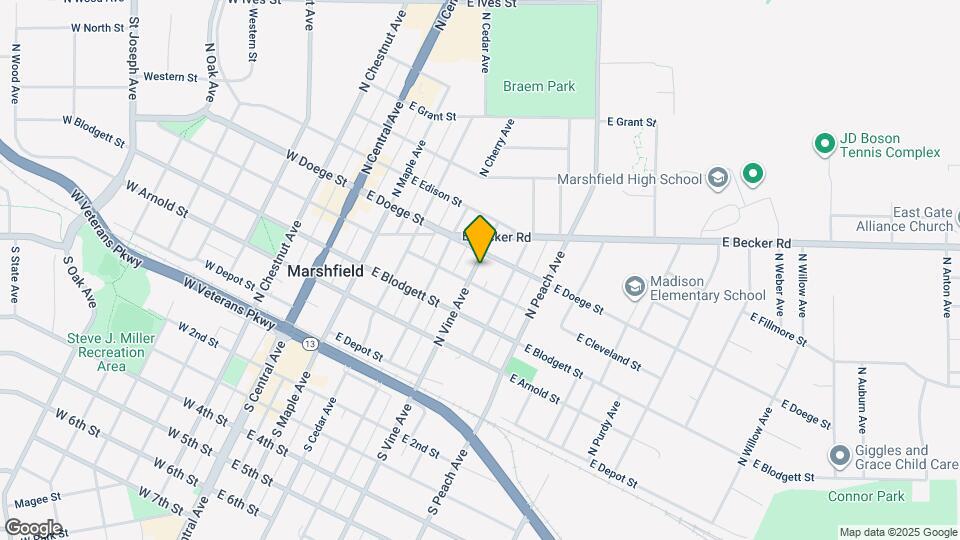 407 N Vine Ave Map and Location Details