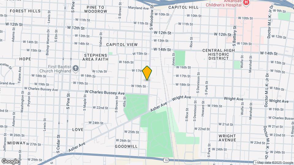 1808 S Woodrow St Map and Location Details