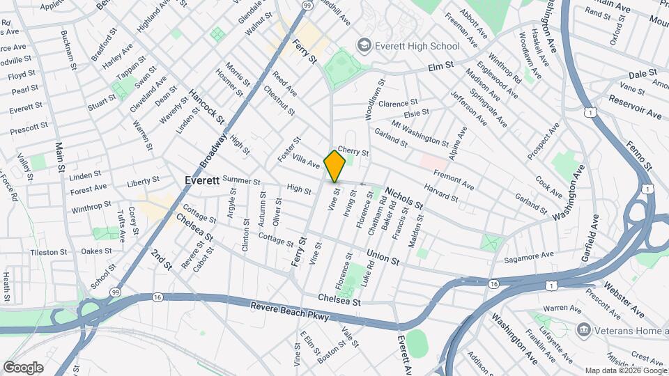 258 Vine St, Unit 1L Map and Location Details