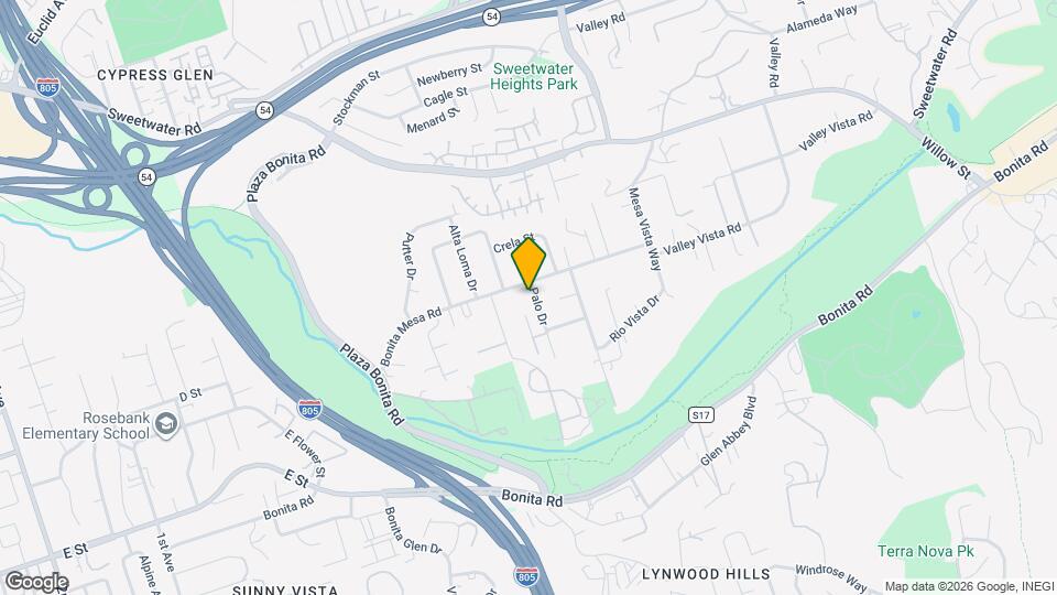 3814 Palo Dr Map and Location Details