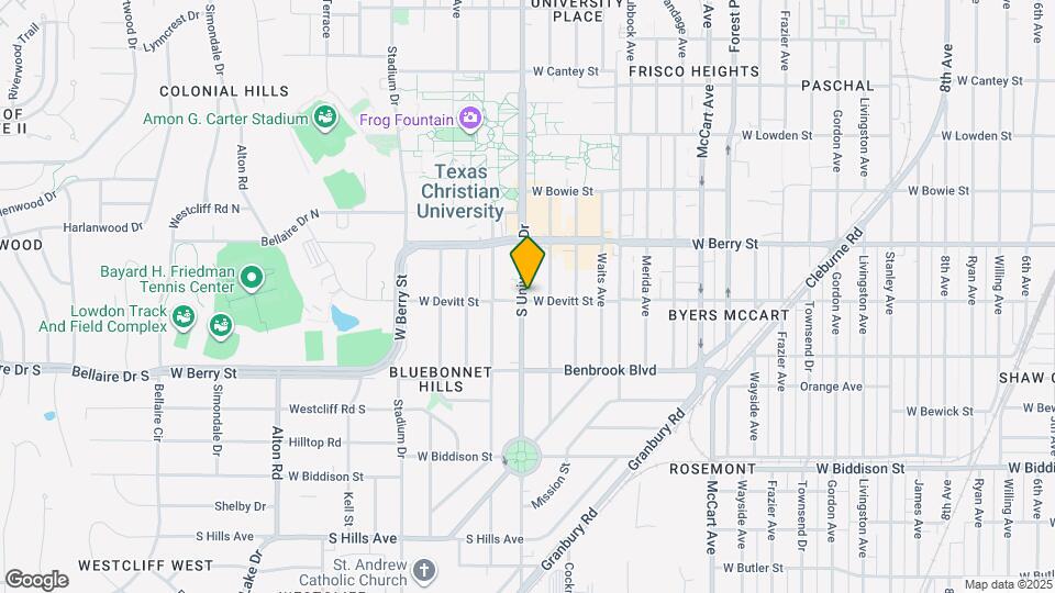 3200 S University Dr Mapa y Detalles de la Ubicación