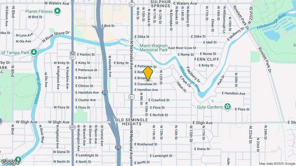 1000 E Crenshaw St Map and Location Details