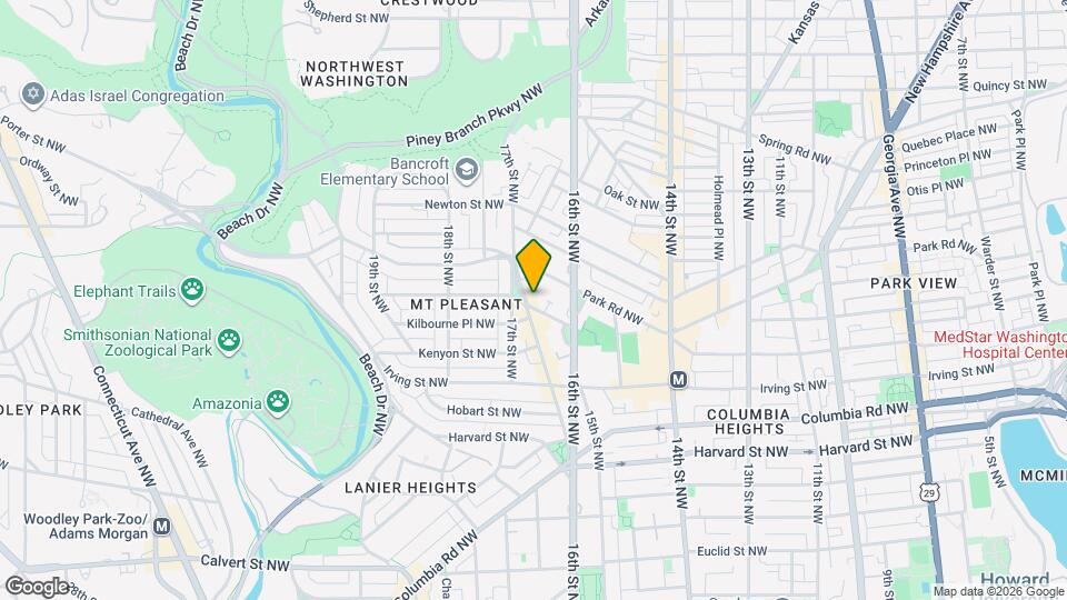 1665 Lamont St NW Mapa y Detalles de la Ubicación