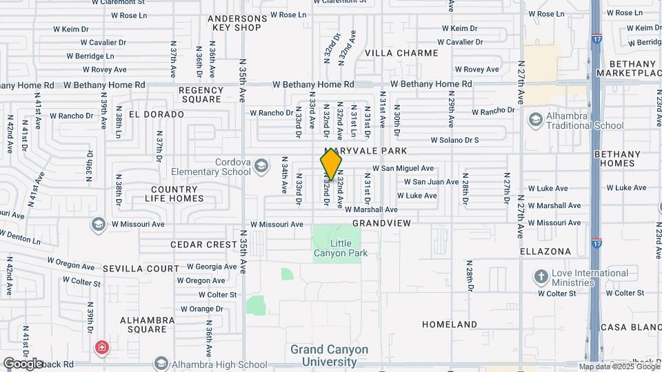 5611 N 32nd Dr Map and Location Details