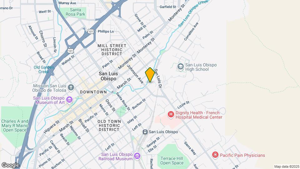1333 Pismo St Map and Location Details