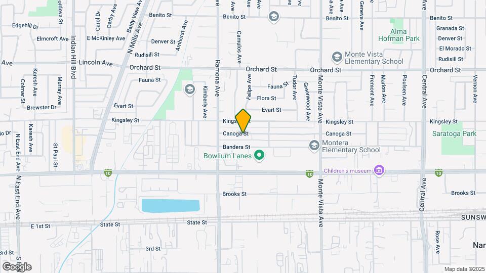 4595 Canoga St Map and Location Details
