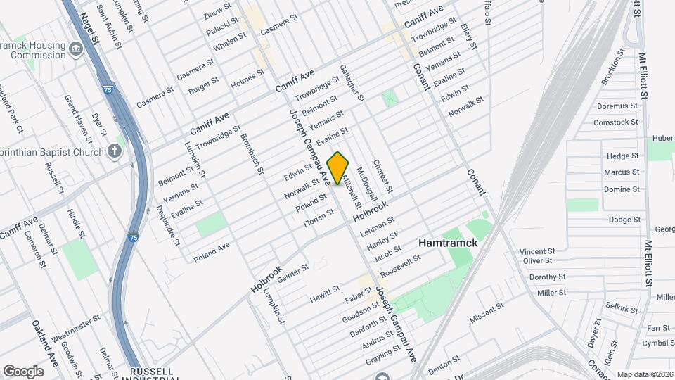 9450 Joseph Campau St, Unit 9450-2 Map and Location Details