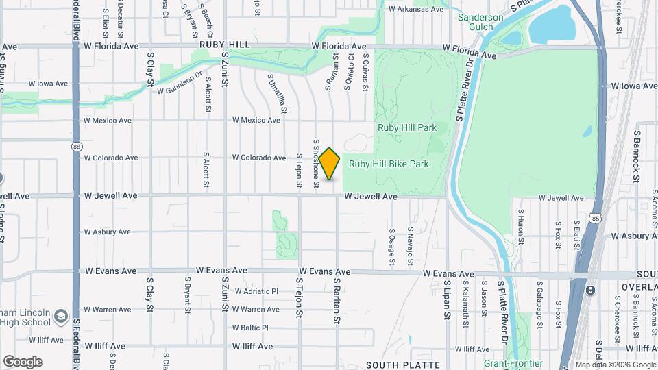 1875 S Raritan St Map and Location Details