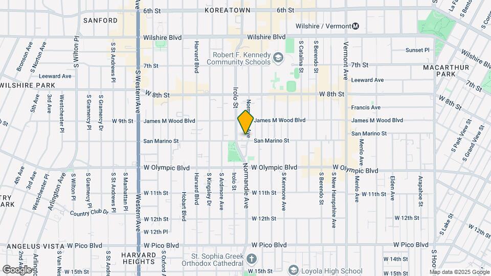 933 S Normandie Ave Map and Location Details