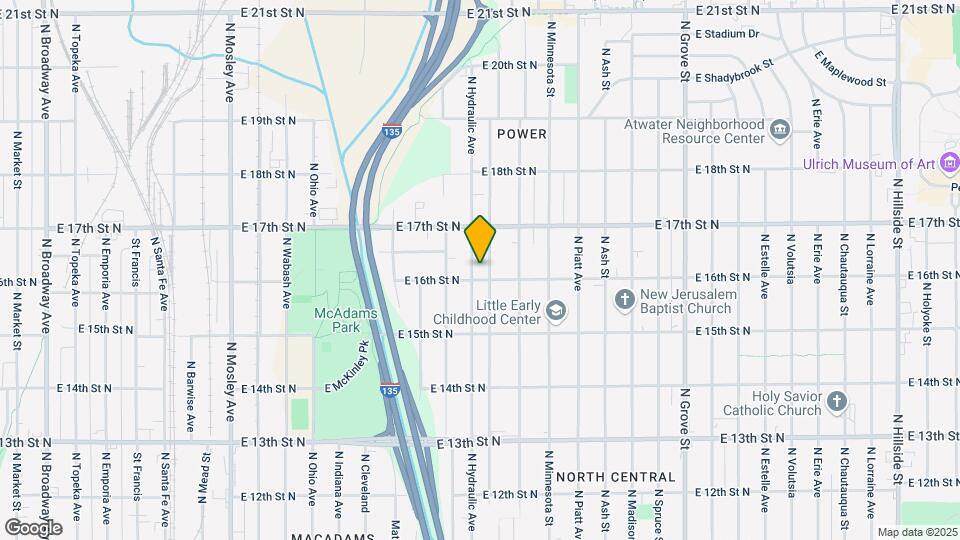 1725 1/2 N Kansas St Map and Location Details