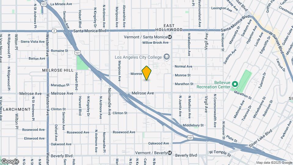 741 N Heliotrope Dr Map and Location Details