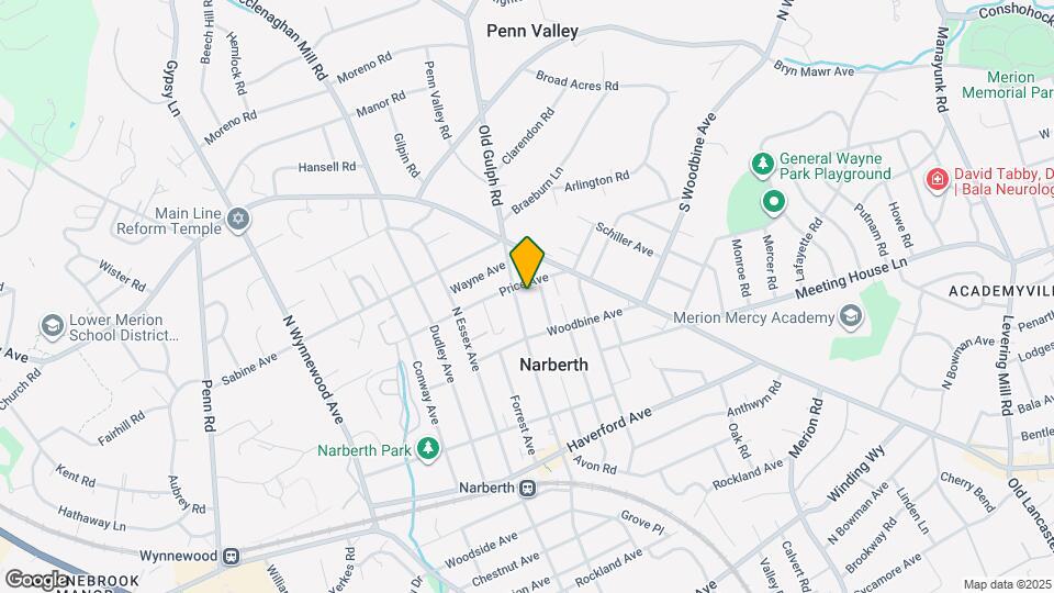 321 N Narberth Ave Map and Location Details