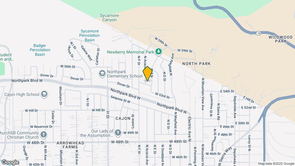 5405 N Acacia Ave Map and Location Details
