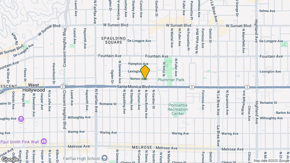 7546 Norton Ave Map and Location Details