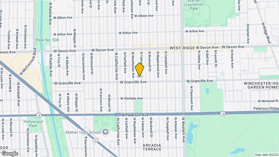 6210 N Talman Ave Map and Location Details