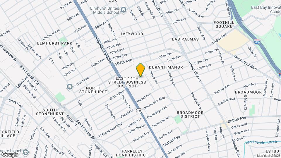 1596 Tucker St Mapa y Detalles de la Ubicación