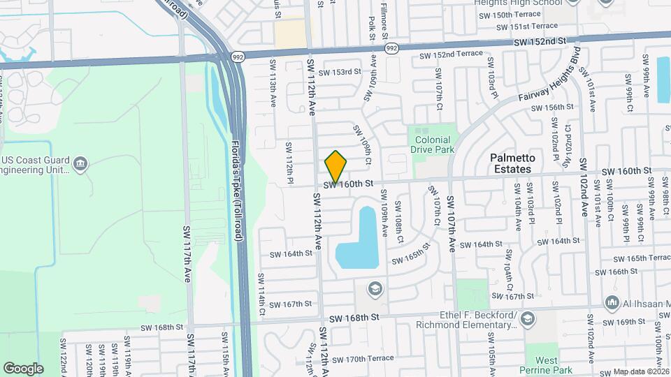 11050 SW 160th St Mapa y Detalles de la Ubicación