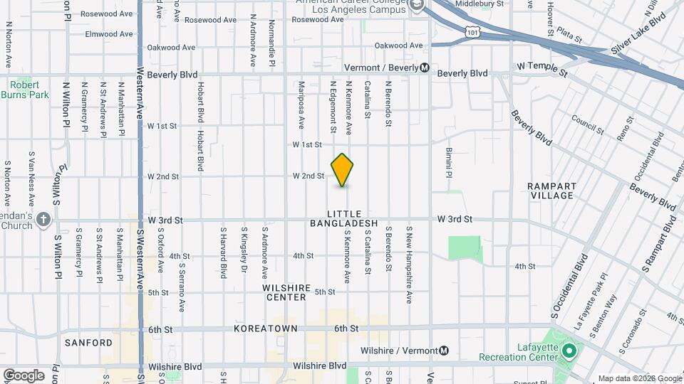 227 S Kenmore Ave Mapa y Detalles de la Ubicación