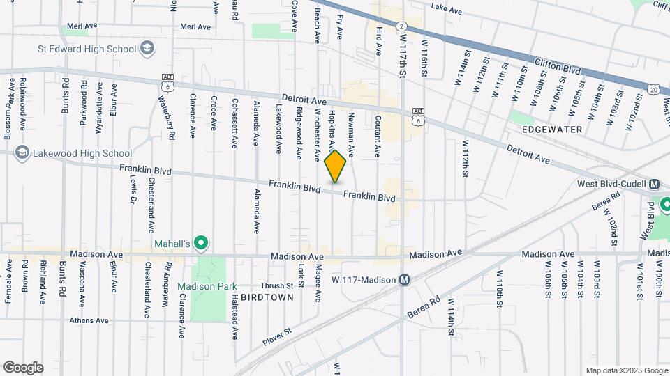 1539 Hopkins Ave Map and Location Details