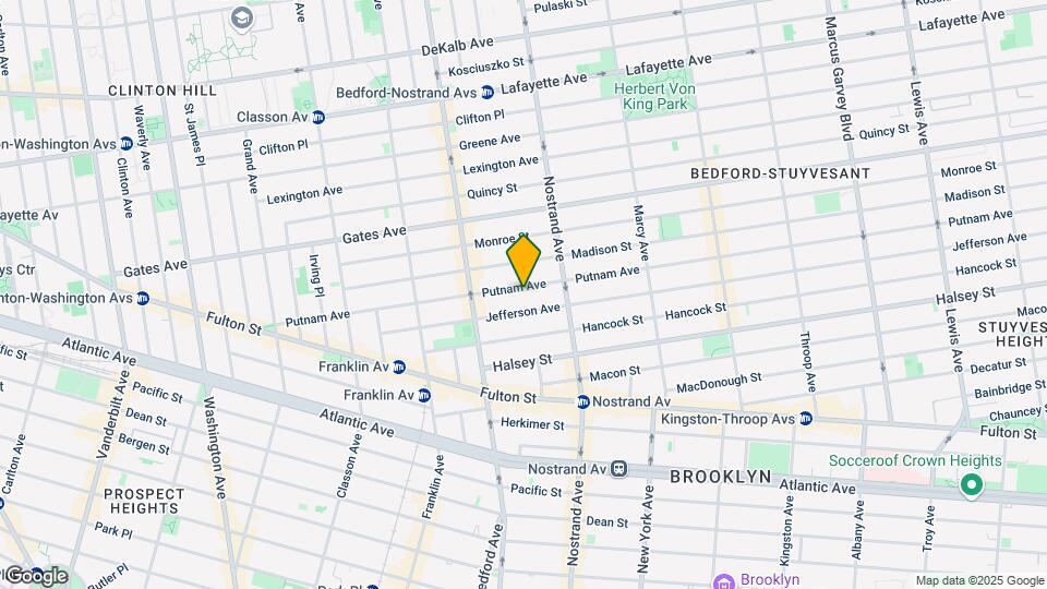 232A Putnam Ave, Unit 3rd Map and Location Details