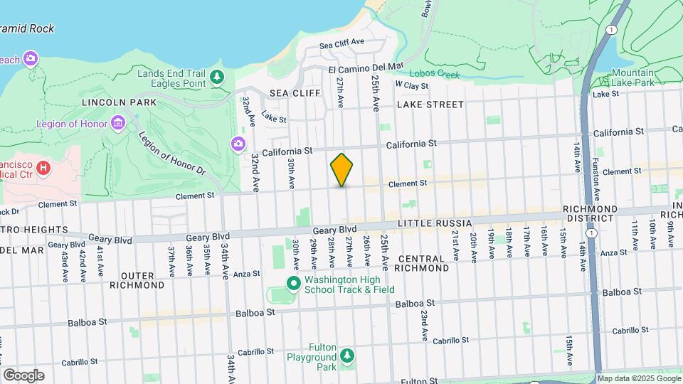 2611 Clement St Mapa y Detalles de la Ubicación