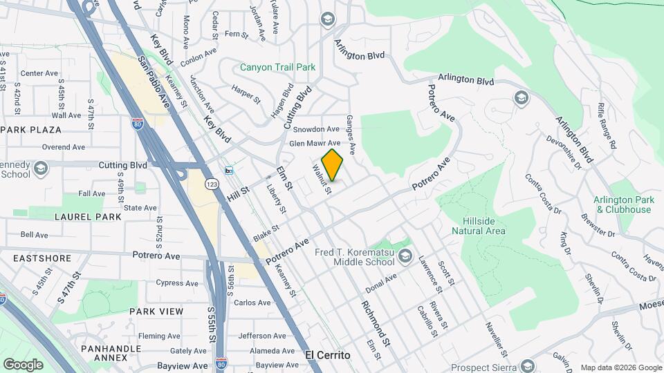 1702 Walnut St Map and Location Details