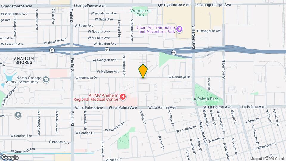 1024 W Romneya Dr Map and Location Details