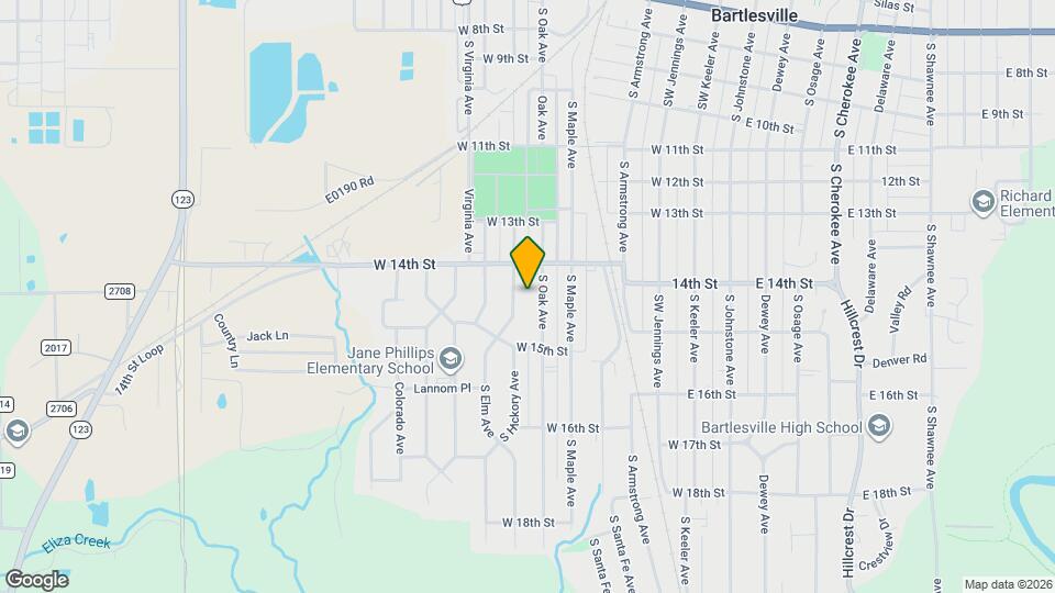 1436 S Hickory Ave Mapa y Detalles de la Ubicación