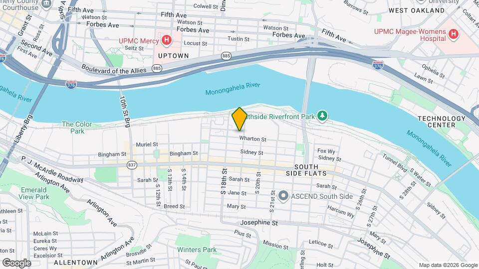 1827 Wharton St, Unit #1  First FLoor Map and Location Details