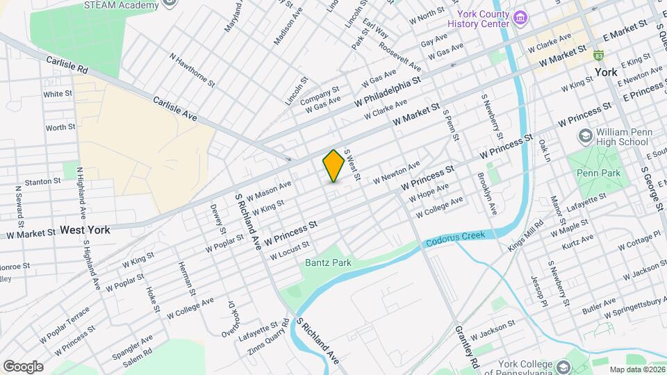 650 W King St Map and Location Details