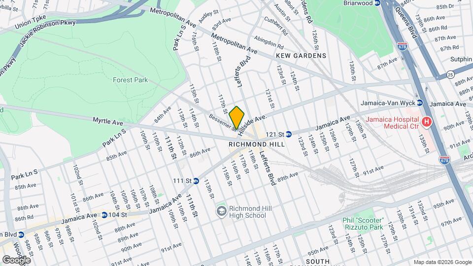 117-11 Hillside Ave Mapa y Detalles de la Ubicación