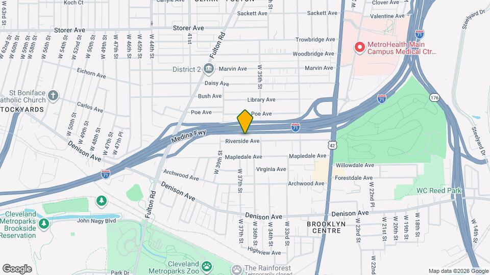 3612 Riverside Ave Map and Location Details