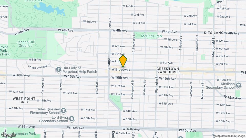 3575 W Broadway Map and Location Details