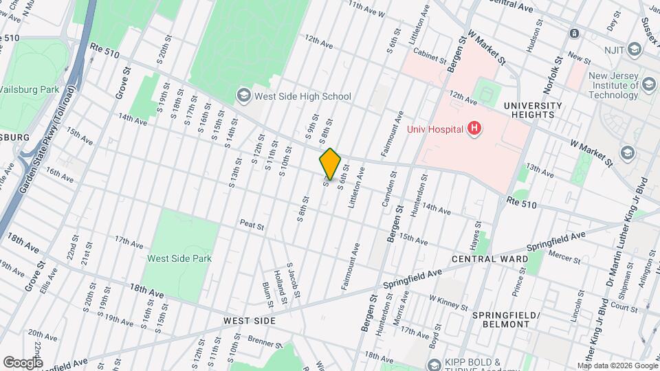 306 S 7th St, Unit 2 Map and Location Details