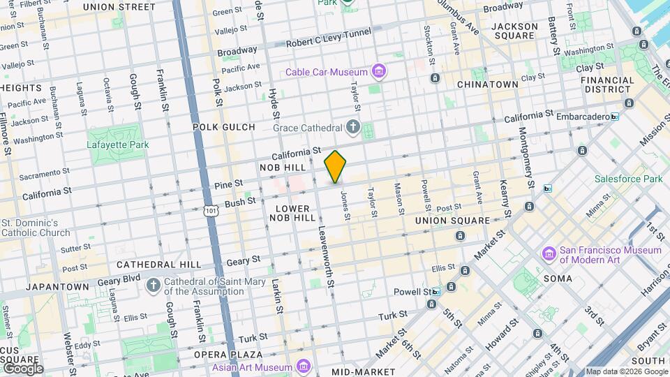 1026 Bush St Map and Location Details