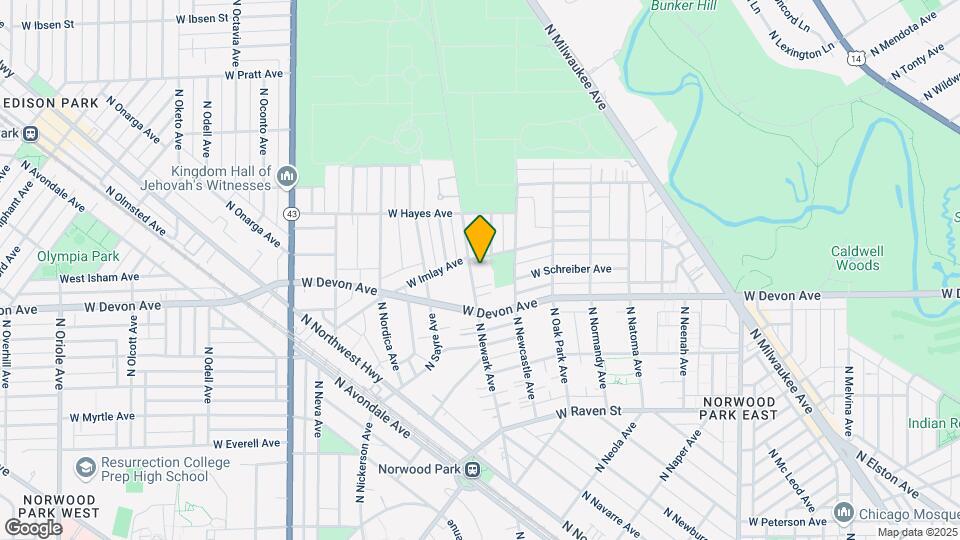 6447 N Newark Ave Map and Location Details
