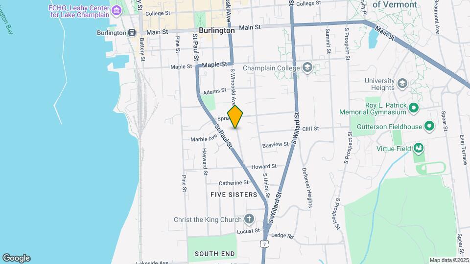 361 S Winooski Ave, Unit #3 Mapa y Detalles de la Ubicación