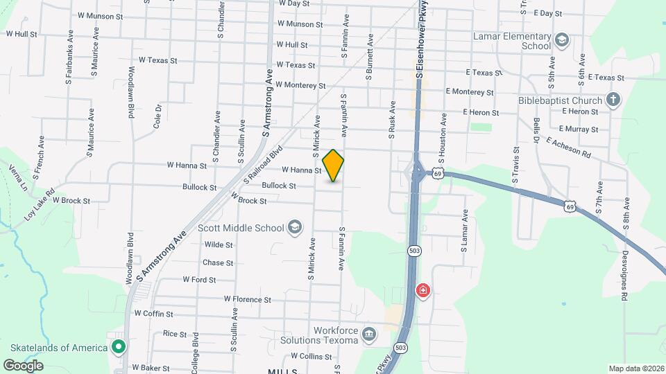 509 Bullock St Map and Location Details