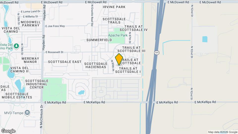848 N 86th Pl Map and Location Details