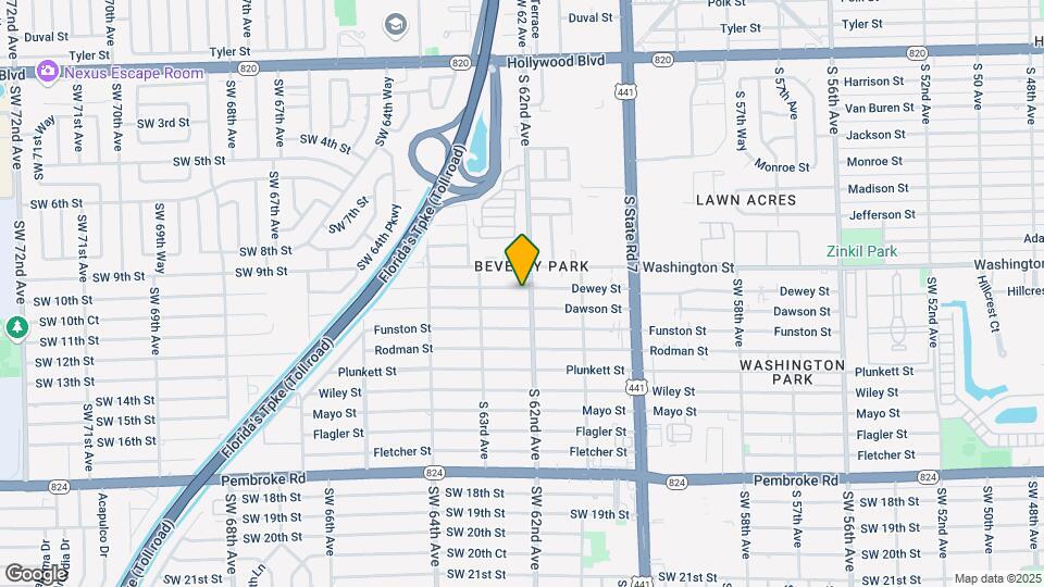 6204 Dewey St Map and Location Details