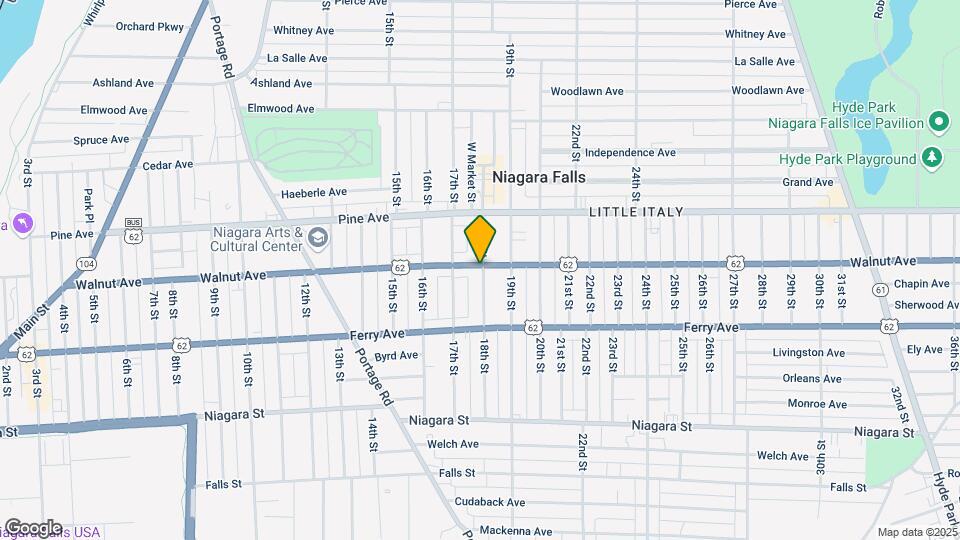 1727 Walnut Ave Map and Location Details