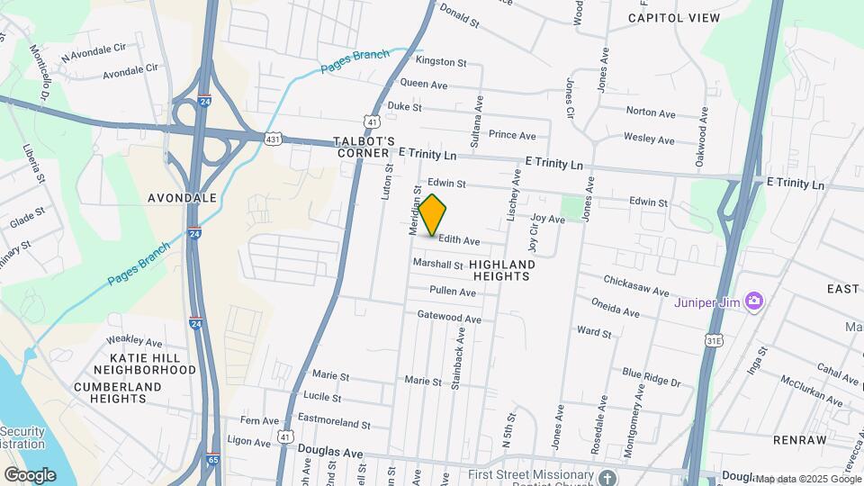 304 Edith Ave Map and Location Details